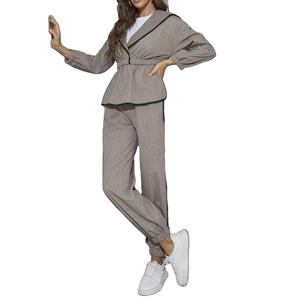 Survêtements élégants de conception unique pour les femmes grande taille vêtements d'entraînement de gymnastique ensembles pour femmes coton séchage rapide respirant et confortable - Product Image 1