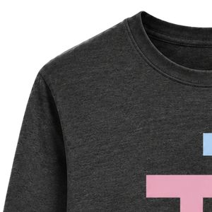 <b>Charcoal</b> Gray JJ Logo Embroidered Long Sleeve <b>Shirt</b> Crew Neck Lightweight Casual Top with Ribbed Cuffs for Sportswear and Club - Product Image 4