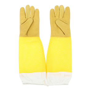 Guantes de seguridad de cuero premium con puño largo, hechos a mano, personalizados, los más vendidos, bajo MOQ, para apicultura - Product Image 2