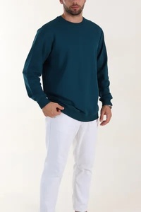 เสื้อสเวตเชิ้ตผู้ชายคุณภาพสูงทรงโอเวอร์ไซส์ ผ้าฟลีซ ใส่สบายสำหรับเล่นกีฬาและฤดูหนาว  รับสกรีนโลโก้ วัสดุโพลีเอสเตอร์/คอตตอน - Product Image 3