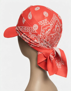 Casquette bandana pour femme, motif paisley blanc classique, fermeture snapback réglable - Product Image 3