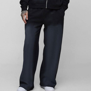 New Arrival Men Acid Wash Heavyweight Casual Anti-Bacterial <b>Zip</b>-Up Sweat Suits Custom Vintage Sun-Fade Zipper Hoodies Sweatpants - Product Image 5