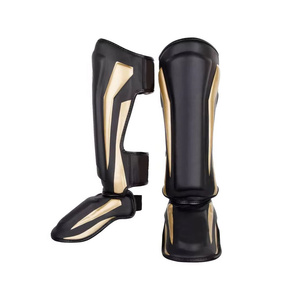 Protège-tibias en cuir PU professionnel, design personnalisable, ajustement universel, léger, prix de gros RTS AI-SG-11 - Product Image 3