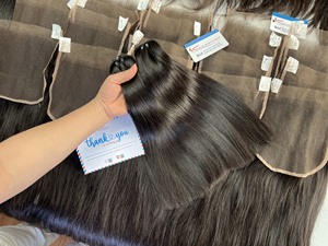 Precio al por mayor 100% Extensiones de cabello de color negro de trama recta de hueso vietnamita Calidad superior Super sedoso Sin enredos Listo para enviar - Product Image 6