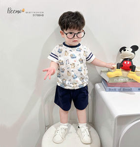 Ensemble de vêtements pour enfants de qualité supérieure, t-shirts et shorts imprimés pour garçons, vêtements de maison et d'école, ensembles de vêtements pour tout-petits - Product Image 1