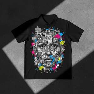 Camiseta Polo Personalizada DTG para Hombre, Impresión Digital Ecológica con Tinta, Tela Suave y Transpirable para un Estilo Profesional Moderno - Product Image 1