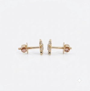 Pendientes de Diamantes Florales en Forma de Estrella VB-06SR, Oro Blanco Sólido de 18K, CVD HPHT, Diamante Cultivado en Laboratorio de 1.5CT, D VS1, Joyería para Mujer - Product Image 4