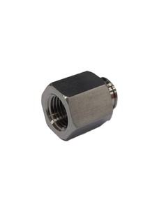 Conector Hexagonal de Acero Inoxidable Mecanizado por CNC con Rosca Interna y Externa - Product Image 1