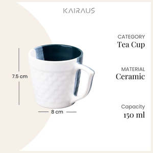 Tazas de Té de Porcelana con Diseño de Escamas de Pez y Profundidades Oceánicas (Juego de 4) Juegos de Té y Café Clásicos de Lujo para Cafetería, Bar y Sala de Estar - Product Image 2