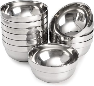 Tazón para Servir de Acero Inoxidable al por Mayor, Tazón Grande de Metal para Ensaladas, Vajilla Duradera para Cocina, Almacenamiento de Alimentos, Uso en Restaurantes y Servicios de Catering - Product Image 1