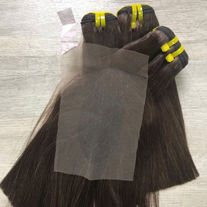 Factory Price 100% Raw Virgin Vietnamese Human Weft Lace <b>Wig</b> Bone Straight Tea <b>Brown</b> Color Super Double Drawn Hair Extensions - Product Image 4