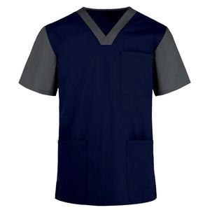 Men's High-quality Breathable Windproof Lab Coat Front Pocket Long Sleeves Customizable Summer Hospital Men's Scrub Lab Coat - Product Image 3