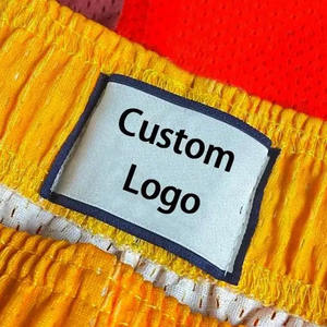 Shorts en toile de fitness basiques 2026 pour hommes, avec logo imprimé sur le devant, confortables, taille élastique mi-haute, fermeture à cordon, respirants et séchage rapide - Product Image 5