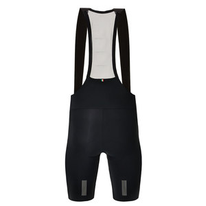 Pantalones Cortos de Ciclismo Azul Marino para Hombre con Tirantes Negros Ajustados y Acolchado de Gamuza - Product Image 5