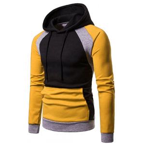 เสื้อกันหนาวมีฮู้ดสำหรับผู้ชาย, เสื้อกันหนาวมีซิปด้านหน้าผ้าฝ้ายผสมขนแกะมีฮู้ด - Product Image 3