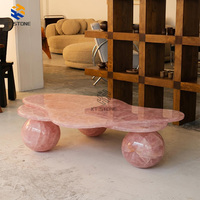 Ensemble de socles de sol en marbre Calacatta Viola moderne sur mesure KT STONE, table basse en pierre frittée, table centrale de luxe en marbre