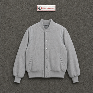 PREMIUM GRAY BOMBER <b>JACKET</b> <b>FOR</b> <b>MEN</b> <b>SMART</b> CASUAL FASHION ESSENTIAL SIMPLE GRAY STREETWEAR Cotton Solid Color Button Front Casual - Product Image 5