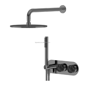 Sistema Doccia Moderno Watersino di Alta Qualità, Finitura Oro Spazzolato, <span class=keywords><strong>Set</strong></span> Doccia a Pioggia <span class=keywords><strong>in</strong></span> Ottone - Product Image 3