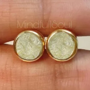 Pendientes de Cristal del Desierto Libio de Primera Calidad |   Base de Plata de Ley sin Tratar |   Joyería de Piedras Preciosas Auténticas con Diseño Artesanal |   2026 - Product Image 4