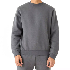 Ensemble de survêtement décontracté pour homme en coton délavé à l'acide, pantalon évasé, 2 pièces, col rond, sérigraphie - Product Image 2