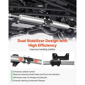 Kit Stabilizzatore di Sterzo Doppio da 2 Pollici in Acciaio Inox per Ford F-250/F-350 Super Duty 4WD 2005-2024 - Product Image 3