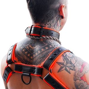 Arnés de Cuero Sintético para Hombre, Modelo Hardline Bulldog, Color Gris, Ajustable, Ajuste en el Pecho, Ropa de Club Premium, Disfraces Sexys, Transpirable y Ecológico - Product Image 6