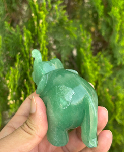 Hand Carved Green Aventurine <b>Elephant</b> Statue Natural Gemstone Animal Figurine Vastu Feng Shui Home <b>Decor</b> Gift - Product Image 5