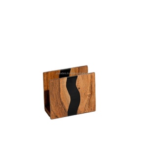 Servilletero de resina epoxi Premium con diseño artístico Juego de tocador hecho a mano para hoteles y hogares - Product Image 1