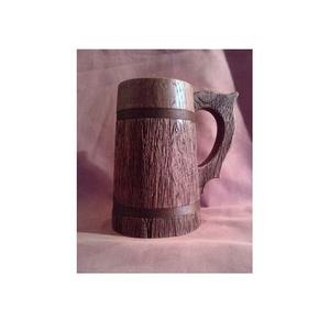 Taza de café ecológica de madera con asa, taza de madera natural para beber té o cerveza, utensilios de cocina de madera modernos, decoración de mesa. - Product Image 5