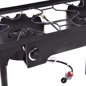 150000 BTU Dual Burner Outdoor Stove for BBQ Grilling <b>Camping</b> Accessories - Product Image 5