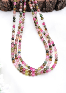Turmalina natural multicolor de 3.50 mm a 4 mm, bolas lisas, cuentas de piedras preciosas naturales para la elaboración de joyería fina. - Product Image 6