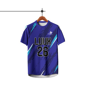 เสื้อฟุตบอลผู้ชายไซส์ใหญ่พิเศษสำหรับฤดูใบไม้ผลิ/ฤดูร้อน แขนสั้น โพลีเอสเตอร์ 100% ระบายเหงื่อได้ดี ระบายอากาศได้ดี สามารถสั่งทำชื่อทีมได้ - Product Image 5