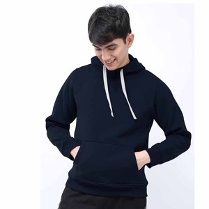 Pull à capuche épais et surdimensionné en polaire teintée, cordon de tirage, logo personnalisé, grande taille pour hommes - Product Image 1