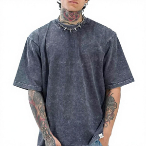 เสื้อยืดผู้ชายขายดี น้ำหนักเบา ล้างสีแบบแอซิด สไตล์สตรีทแวร์ ทรงโอเวอร์ไซส์ ฮิปฮอป ผลิตจากผ้าฝ้าย ราคาถูก - Product Image 1