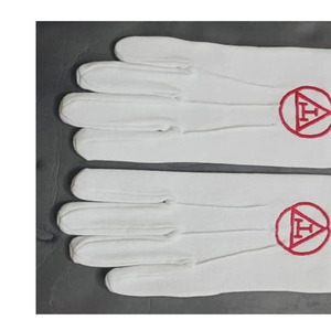 The Masonic Collection Royal Arch 100% ถุงมือผ้าฝ้ายสีขาว popper Freemason ของขวัญสำหรับผู้ชายสแควร์และเข็มทิศชิ้น2026โลโก้ - Product Image 1