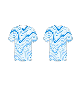T-shirt à manches courtes pour homme, motif Argyle bleu, impression par sublimation, respirant, coupe classique, col rond, design décontracté - Product Image 6