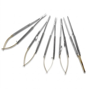 Ensemble de 5 instruments de microchirurgie Castroviejo T/C, usage professionnel en milieu hospitalier, instruments chirurgicaux, boîte de stérilisation gratuite, fabrication allemande - Product Image 6