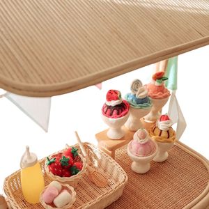 Meilleur Choix : Stand de Jeu en Rotin Fait Main pour Enfants, Cabane de Magasin en Osier avec Étagère et Auvent – Vente en Gros - Product Image 2