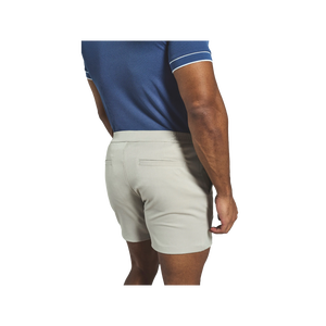 Shorts Bermuda en coton gris clair pour homme, taille élastique, couleur unie, avec poches, tissu Oxford respirant - Product Image 2