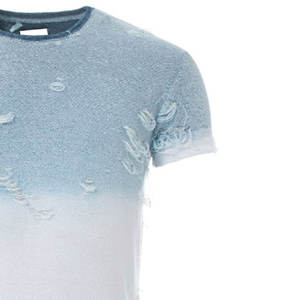 T-shirt léger pour homme effet vieilli – Meilleur matériau, vente chaude, tendance, prix de gros, t-shirt vieilli avec logo personnalisé - Product Image 5