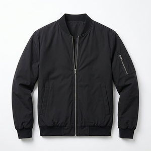 Men’s Lightweight Bomber <b>Jacket</b> Casual <b>Zip</b> <b>Up</b> Streetwear Stand Collar Custom OEM Wholesale Men's <b>Jackets</b> - Product Image 5