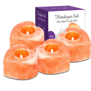 Whisper Salt High Quality <b>Top</b> A+ Grade Carved Real Touch Salt Candle Holder Set Natural Stone Modern Style <b>Table</b> Decoration - Product Image 1
