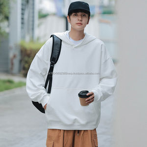 Sweat-shirts unisexes en relief imprimés de logo personnalisé de haute qualité sweat à capuche homme surdimensionné poids lourd vierge uni sans ficelle - Product Image 4