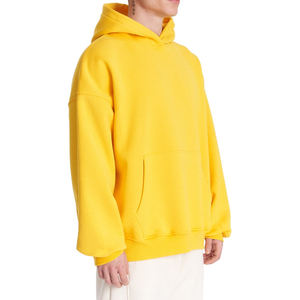 Nouveau modèle 2026 – Sweat à capuche oversize en molleton 100 % coton pour homme avec poche, couleur unie, anti-boulochage - Product Image 5