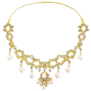 ชุดสร้อยคอเจ้าสาวกึ่งสำเร็จรูป Jewelemarket Designer ประดับด้วยหิน Pota และไข่มุก รุ่น 10575485RD เครื่องประดับแฟชั่น - Product Image 3