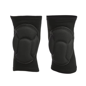 Black Solid Color Good Supplier <b>Back</b> In The Game With Knee Protection <b>Brace</b> Compression Sleeve & Pads - Product Image 2