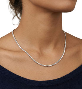IGI Certified Minimalist Round Cut <b>Floating</b> Diamond 9K 10K 14K 18K Solid Gold Lab Grown Diamond Dainty Beaded Chain Fine Jewelry - Product Image 6