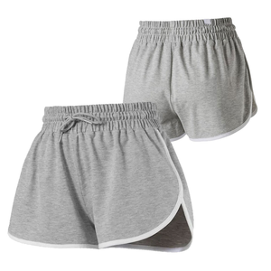 Shorts amples pour femmes, shorts de sport avec cordon de serrage à la taille, poches, en coton brossé doux, pour la détente et la gym - Product Image 6