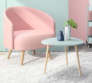 Mesa de centro de madera, mesa auxiliar de fácil montaje con tapa triangular de madera, mesa decorativa: elegante para la sala de estar - Product Image 3