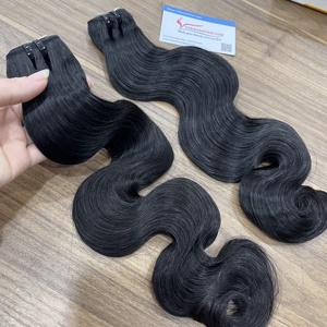 Cheveux vietnamiens traités, couleur noire, ondulés à la vapeur, super double drawn, prêts à être expédiés - Product Image 6